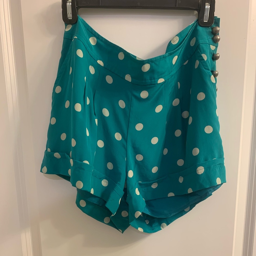 Tracy Reese Polkadot silk shorts